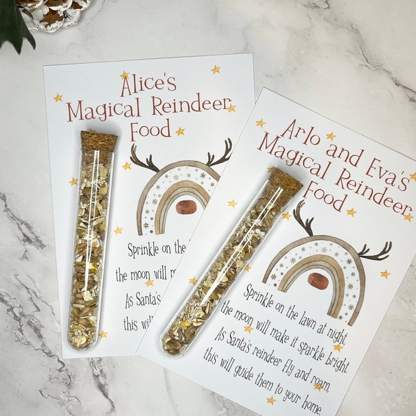 Personalised Reindeer Food | Animal and Wildlife Friendly | Christmas Eve Box | Stocking Filler | Christmas Gift for Kids