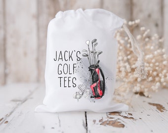 Personalised Golf Tee Bag | Tee Storage | Personalised Golf Gift | Custom Golf Gift for Men | Golf Gift for Women | Gift for Golfing Lover
