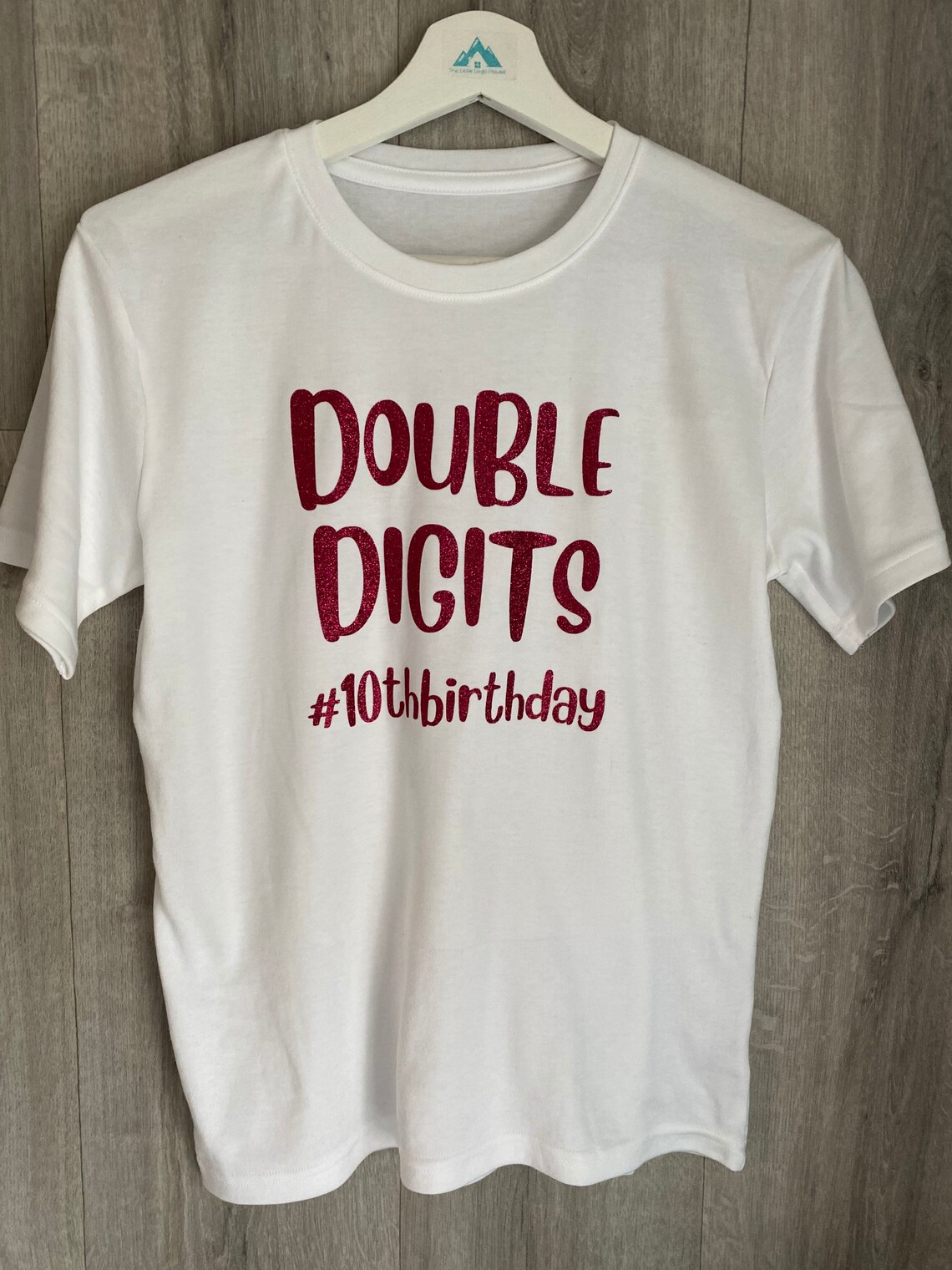 Double Digits Birthday Tee 10th Birthday Glitter Tshirt Etsy