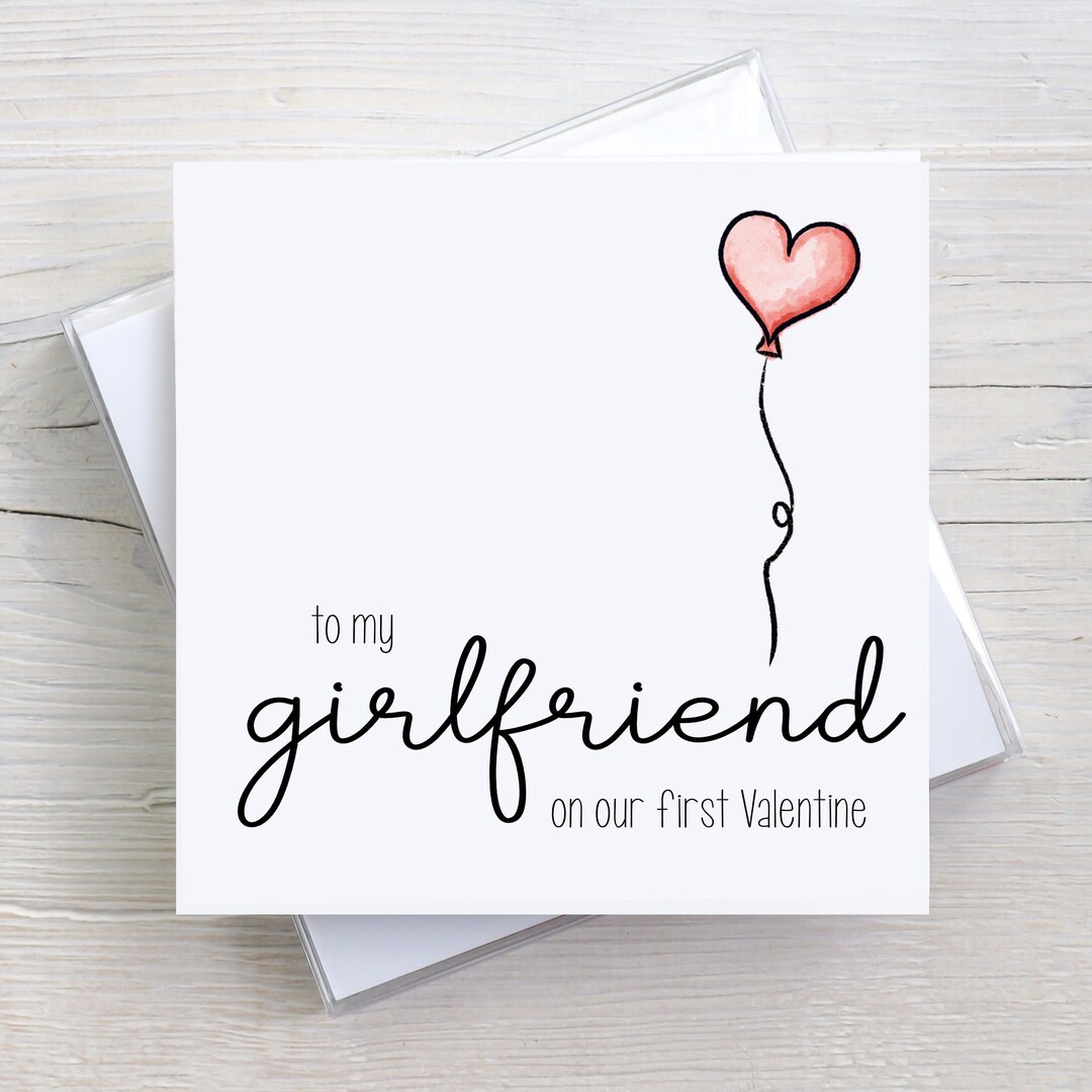 Personalised Valentine Card Valentine Card for Girlfriend on Our First ...
