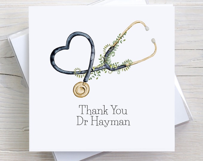 Thank You Doctor Card | Personalised Card for Doctor | Nurse Doctors ...