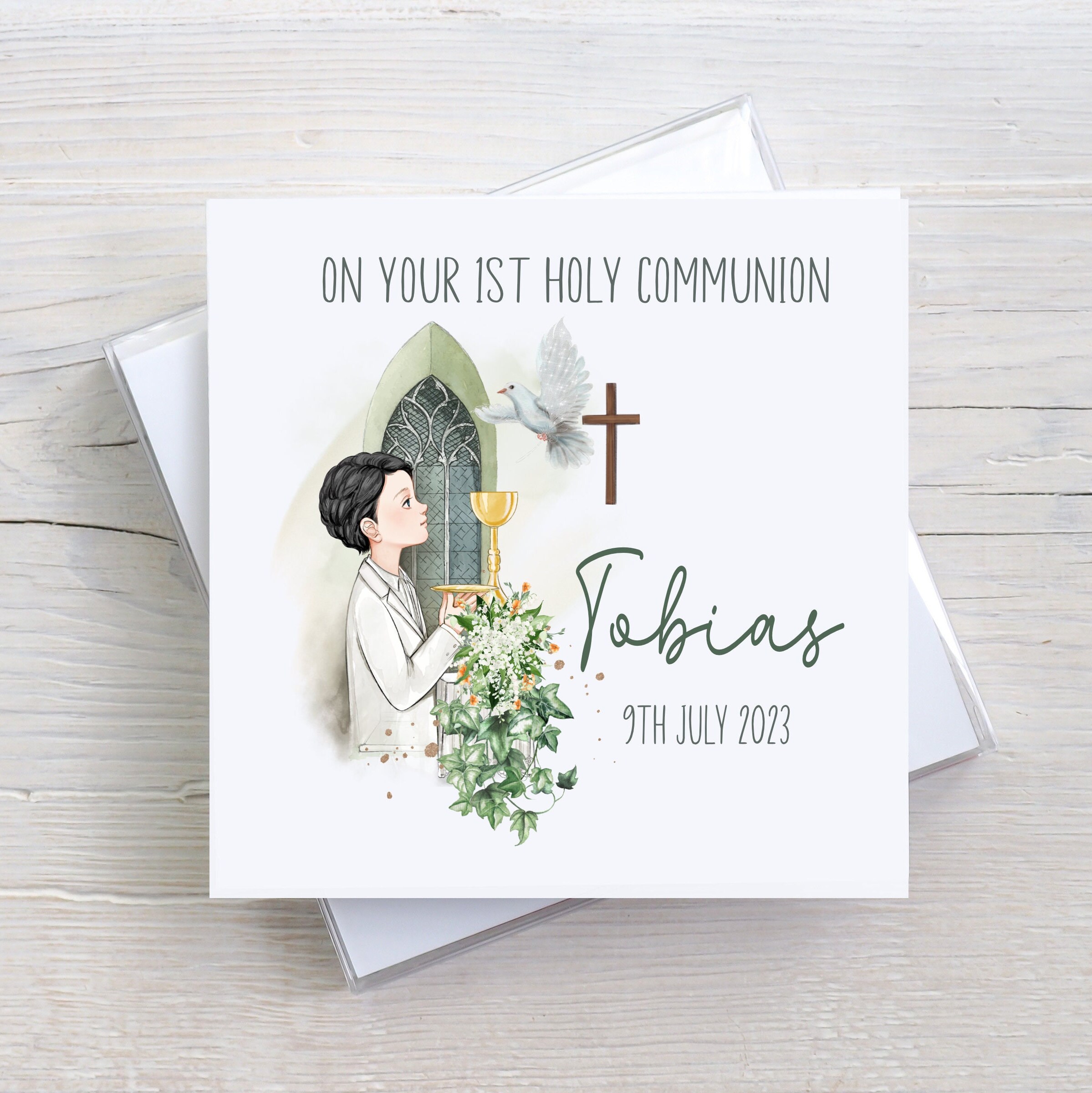 Personalised Holy Communion Card | 1st Holy Communion for Boy ...