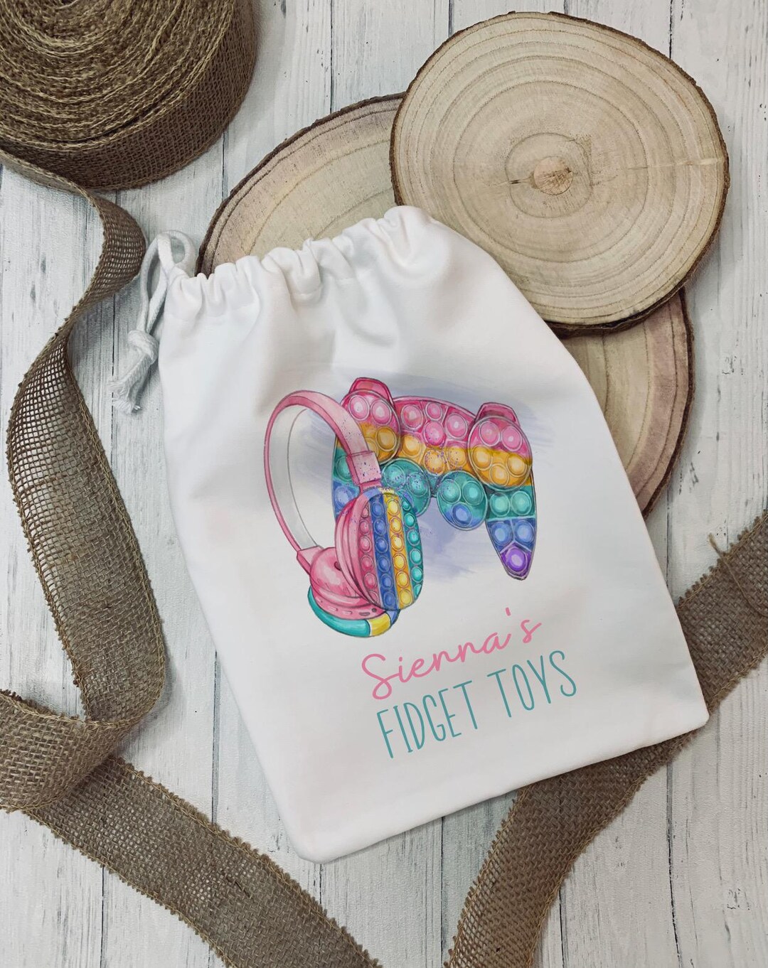 Personalised Fidget Toy Bag | Fidget Toy Storage | Handbag Nappy Bag ...