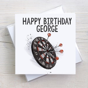 Personalised Darts Card | Happy Birthday Card | Gift for Darts Lover | Dartboard Card