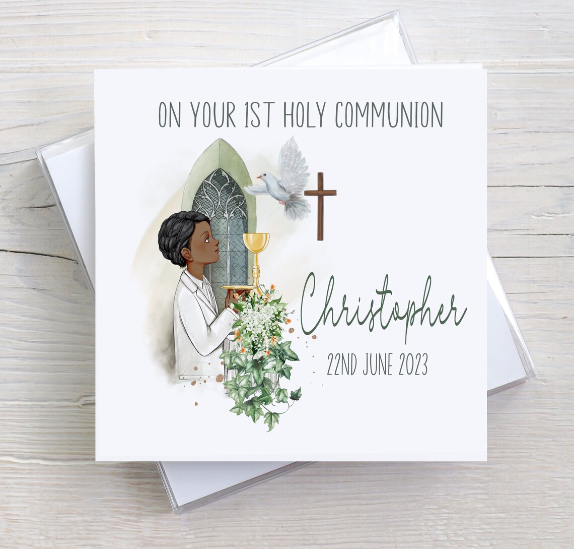 Personalised Holy Communion Card | 1st Holy Communion for Boy ...