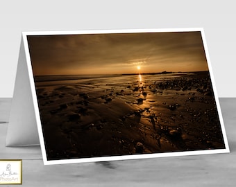 Moody Welsh Shore: PEBBLY SHORE A6 Greeting Card | UK-Made, premium quality Photo Note Card for Every Occasion.