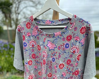 Ladies Longer Length T-shirt Cotton Jersey Handmade