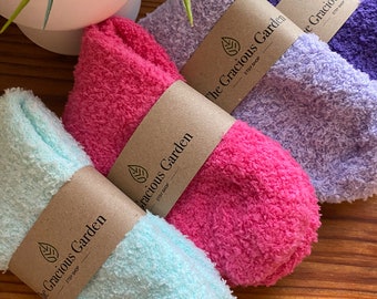 FLUFFY SOCKS/Bed socks in Gorgeous  Colours - Great Gift