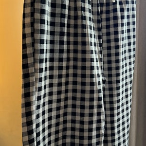 Womens/Girls Black and White Check Capri Pants Small BIG CHECK 10/12