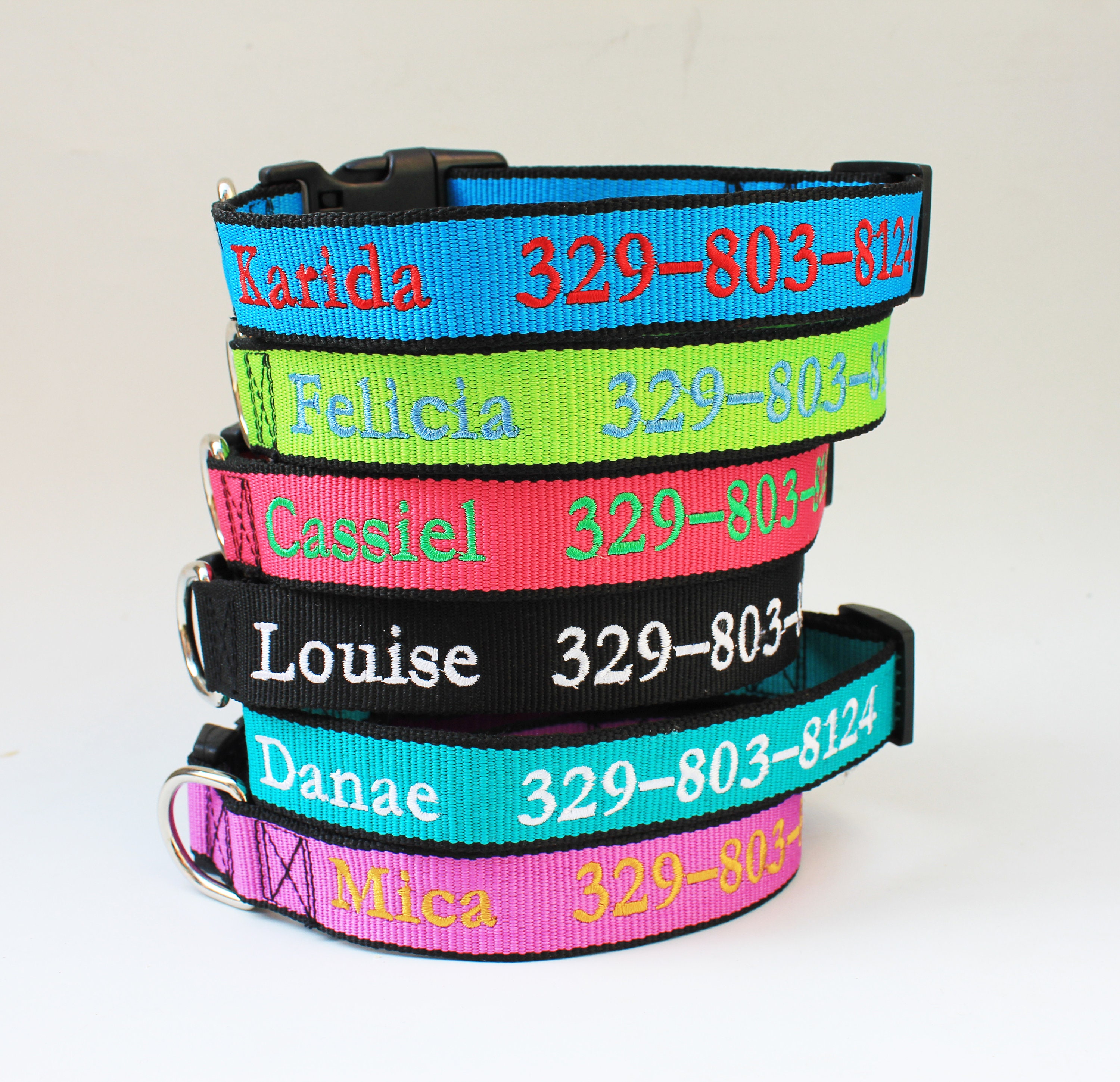 Collar de perro personalizado collar de perro bordado Etsy