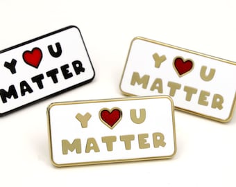 Usted importa el pin coleccionable de esmalte duro, el cuidado del amor, la conciencia de la salud mental, el regalo de apoyo solidario, negro u oro