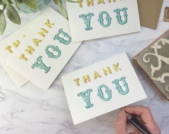 Pack of four Thank You cards