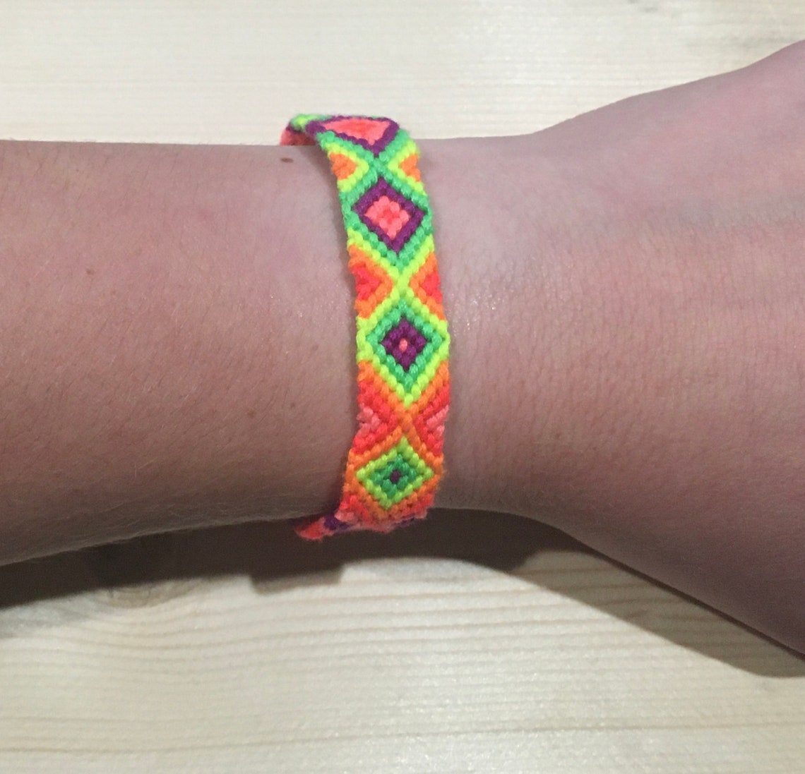 CUSTOM Fading Diamond Pattern Friendship Bracelet Etsy