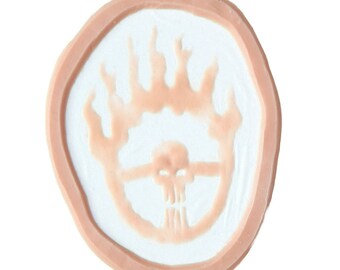 Flaming Skull Branding / Silicone Prosthetic / Cosplay prosthetic / Brand / Halloween prosthetic / Furiosa / Makeup / Mad Max / SFX Makeup