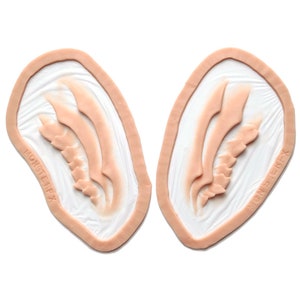 Mermaid Gills 1 / Silicone prosthetic / Halloween prosthetic / MonsterFX / Mermaid cosplay / Latex free / SFX makeup / Neck gills image 1