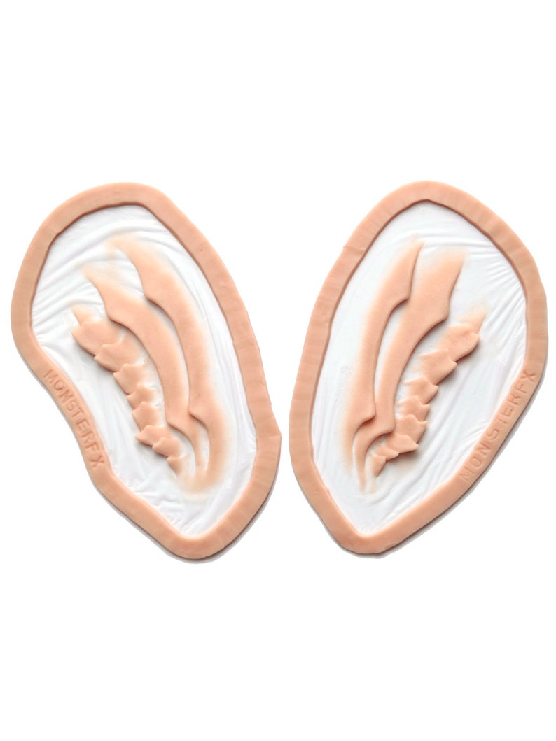 Mermaid Gills 1 / Silicone prosthetic / Halloween prosthetic / MonsterFX / Mermaid cosplay / Latex free / SFX makeup / Neck gills image 1