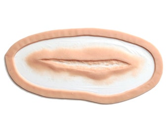 Open Slash Wound 2 / Silicone prosthetic / Halloween prosthetic / MonsterFX / Realistic wound / Latex free / SFX makeup / Prosthetic