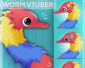 Premade Worm VTuber Model: Ready for Streaming (Live2D, Commercial Use)