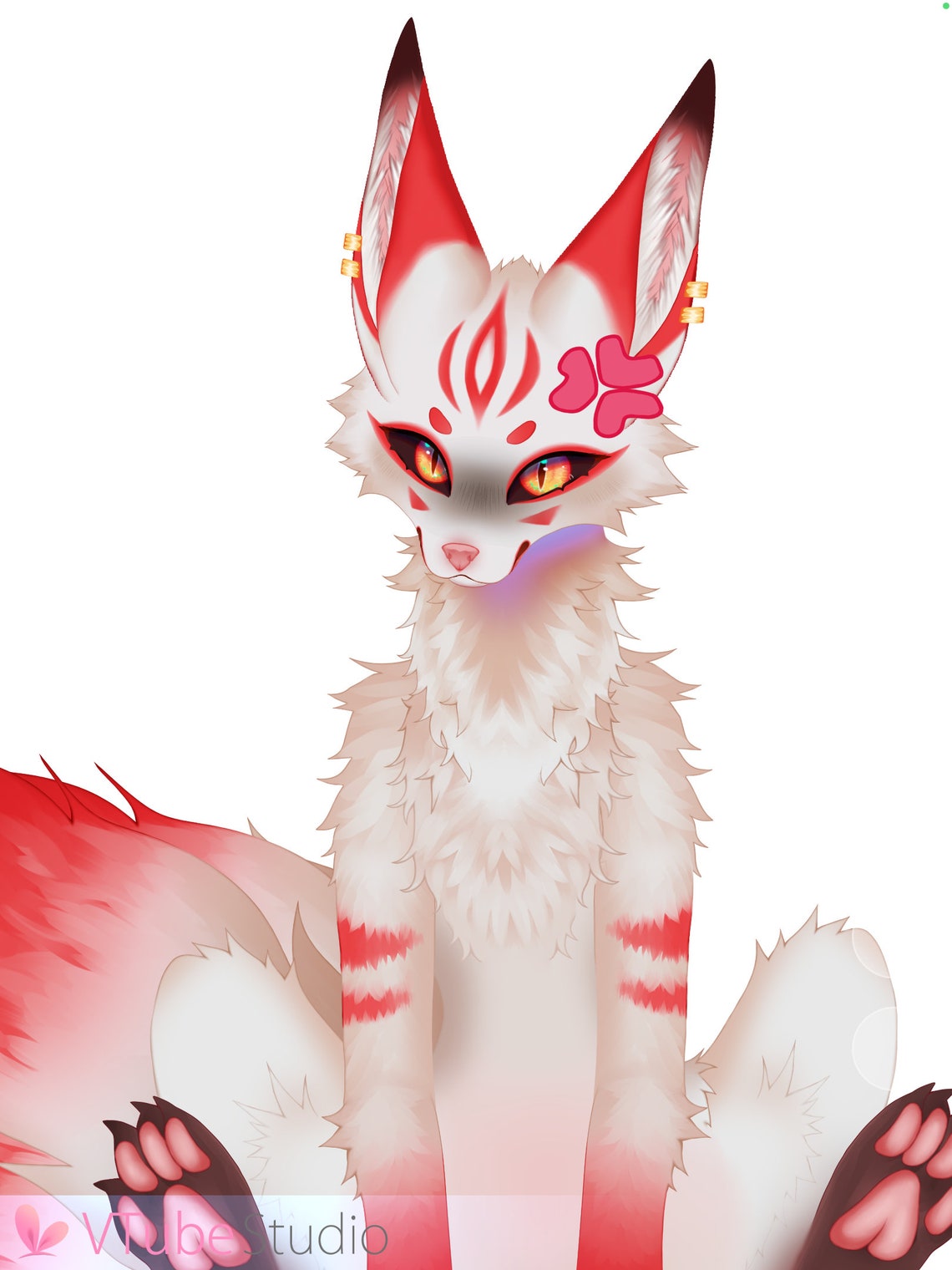 Kitsune Vtuber Avatar art & Rig Premade Etsy Australia