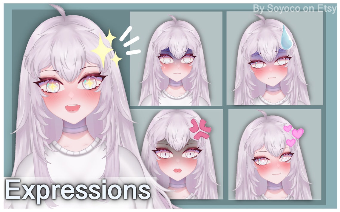 Customizable Vtuber Model art & Rig Premade - Etsy