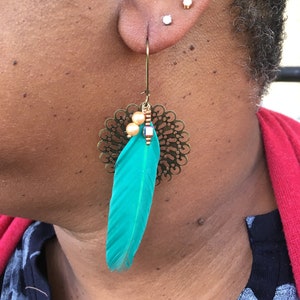 Swett Green Asymmetrical Earrings, Unique Gift for Women / 100% Hand-made