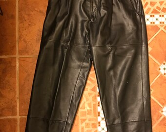 gap leather pants mens