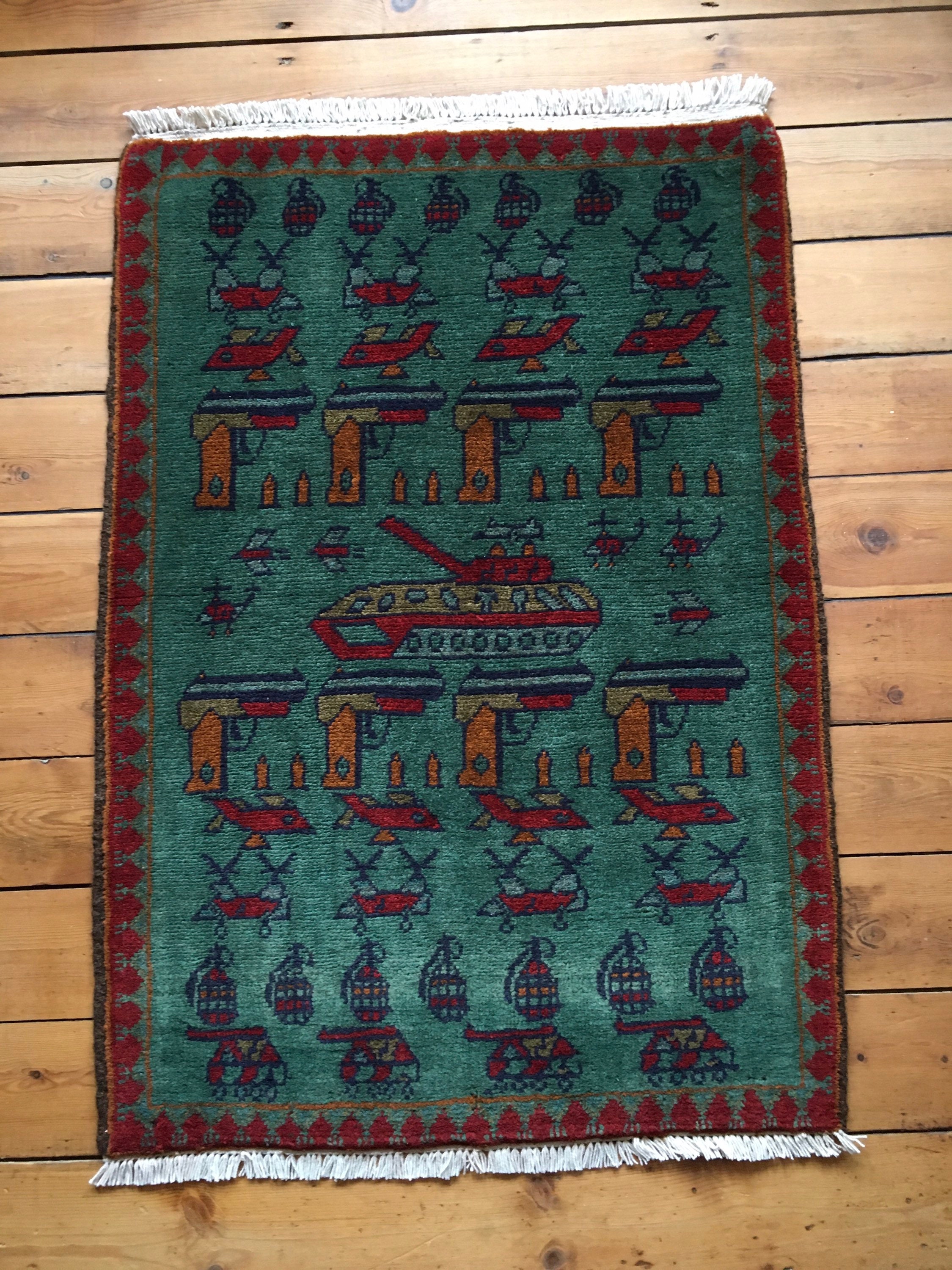 231 Beautifully Handmade Genuine Afghan War Rug 85x60 Cm - Etsy
