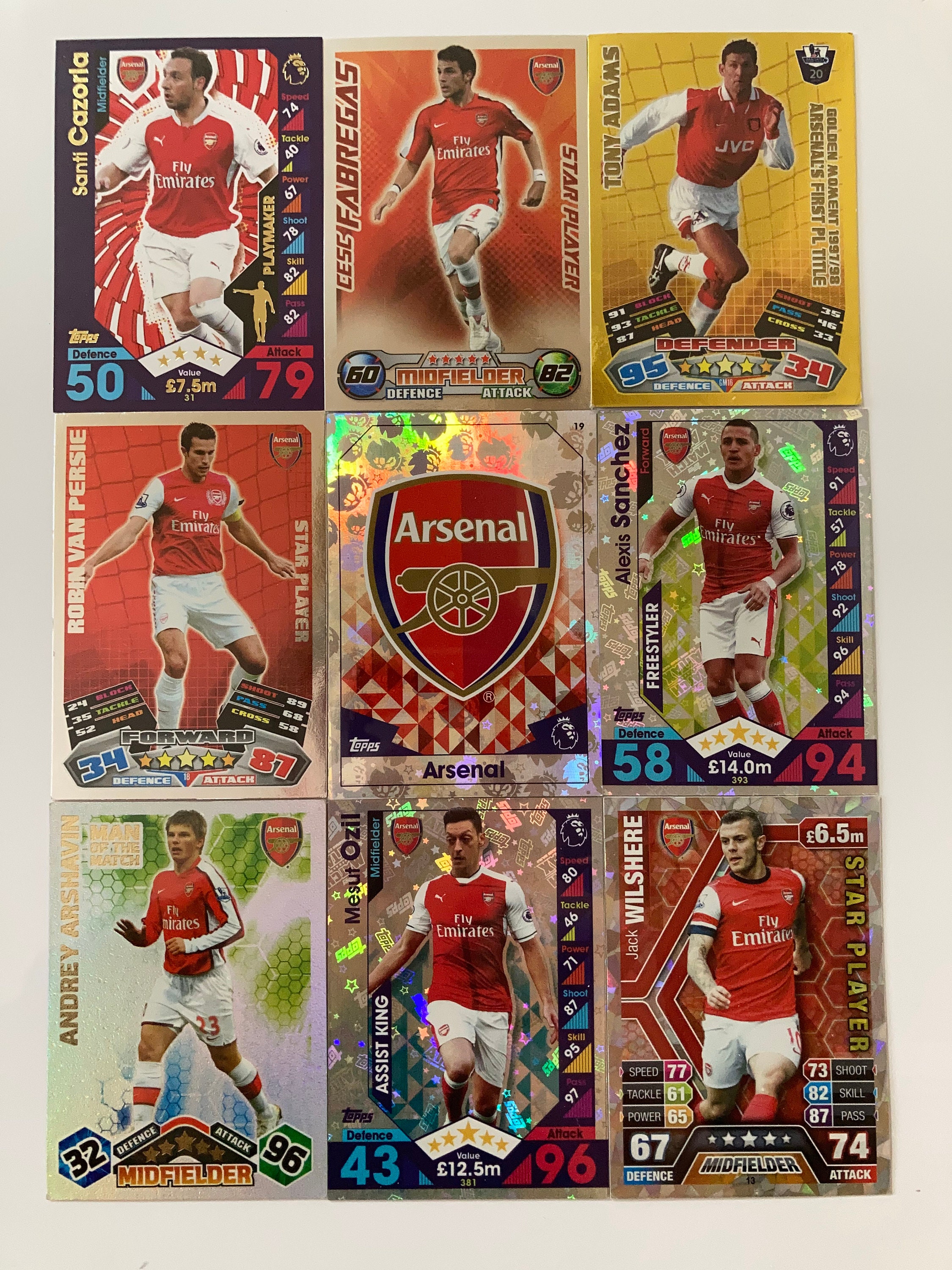 Arsenal Match Attak Display Etsy