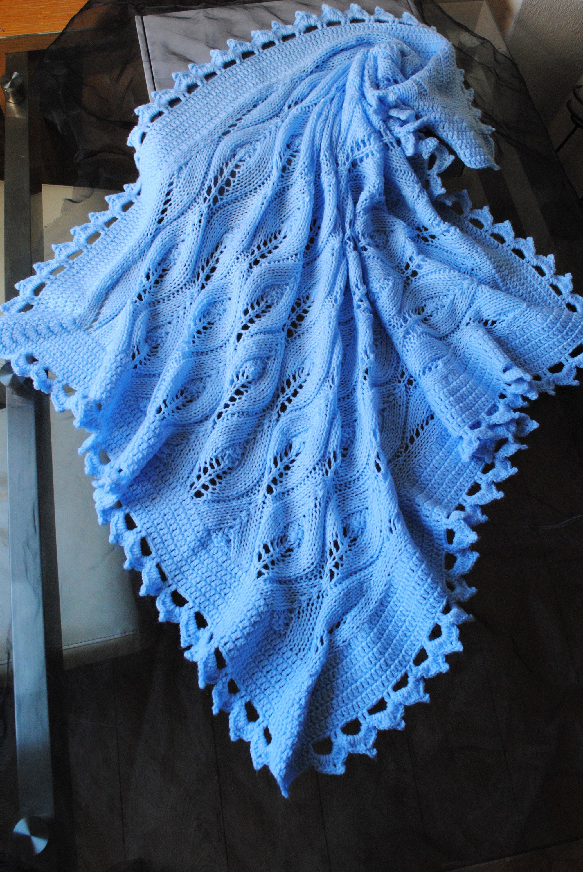 knitted shawl blanket