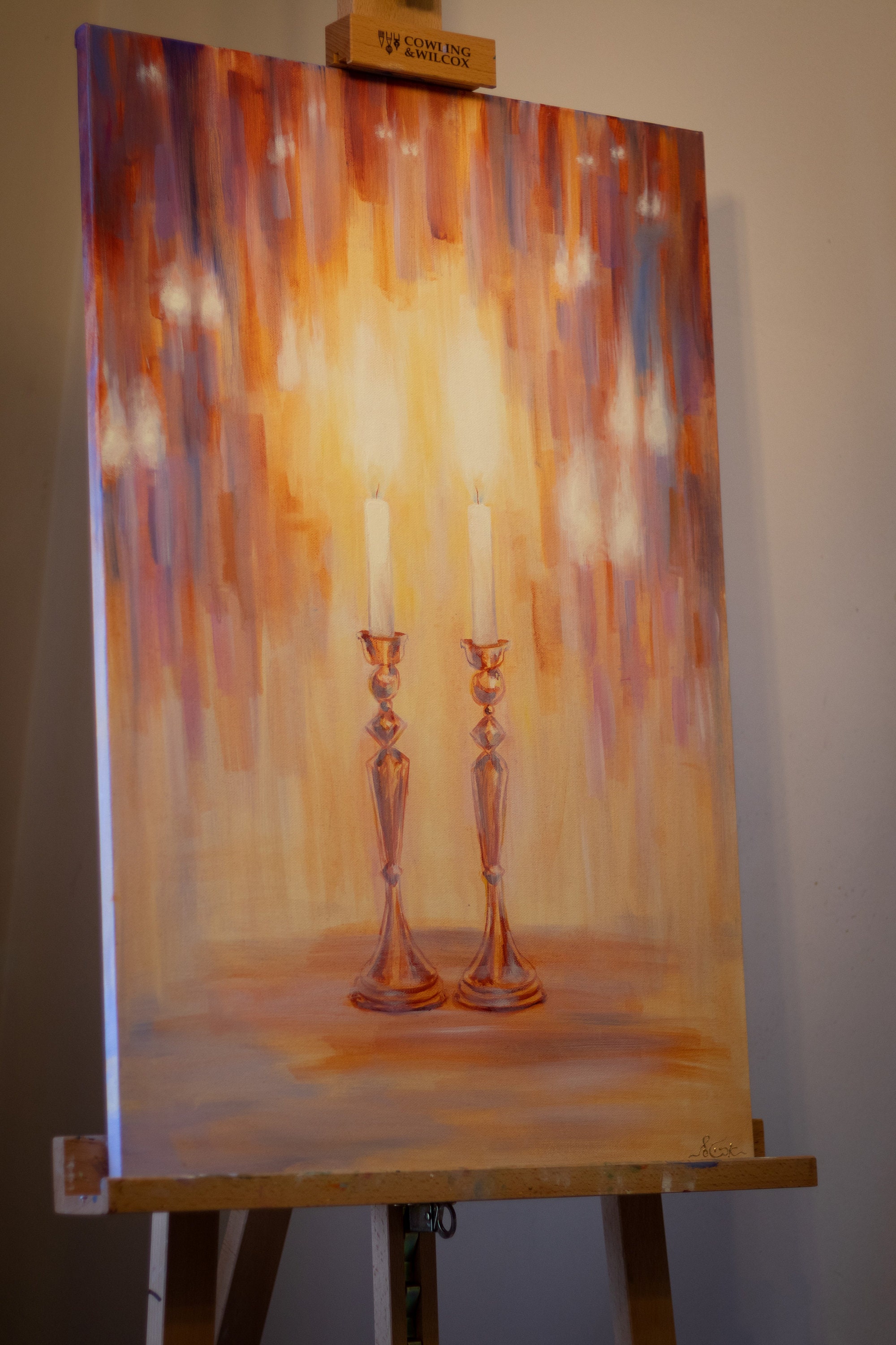 Shabbat Candlesticks Painting Shabbos Candle Lighting Etsy UK