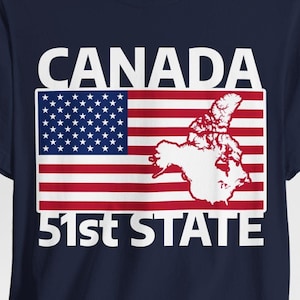 Kanada 51 Zustand Shirt USA Flagge, Anhang Kanada, Kanada Zustand 51, Willkommen Kanada, Trumpf Kanada, machen Kanada wieder groß, Kanada Humor politischen