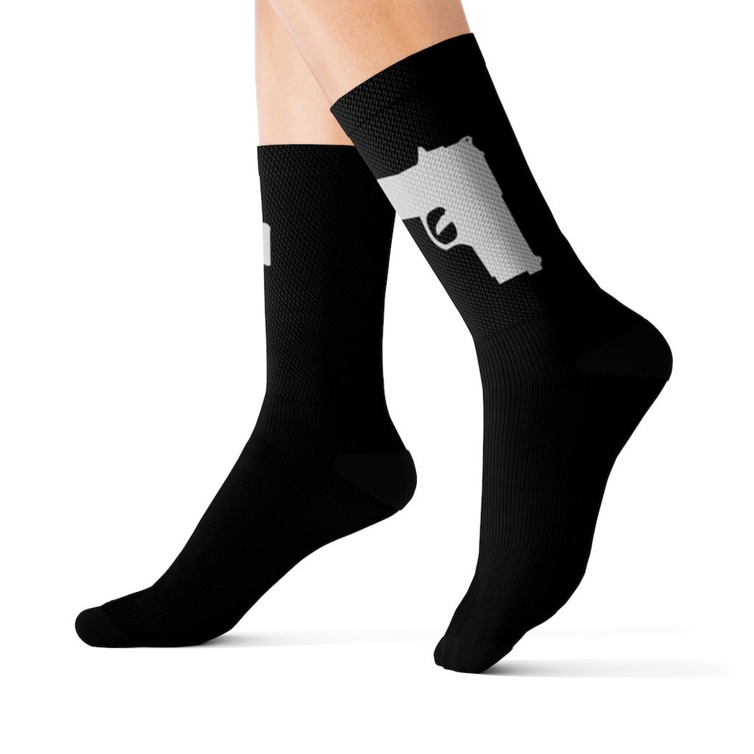 Gun Socks Black Socks Guns Socks Eyecatching Socks Pro Gun Rights