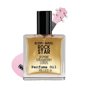Rock Star Perfume Oil Roll-On: Strawberry, Citrus & Jasmine - Vegan Gourmand Scent