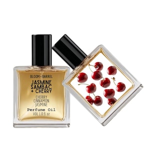 Jasmine Sambac & Cherry Perfume Oil Roll-on: Vegan Floral Cherry Scent