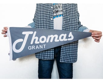 Large Custom Felt Pennant Flag, Personalized Nursery Decor