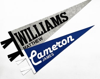 Personalized Felt Name Flag | Custom Pennant Banner | New Baby Gift, Nursery Decor & Kids Bedroom Wall Hanging