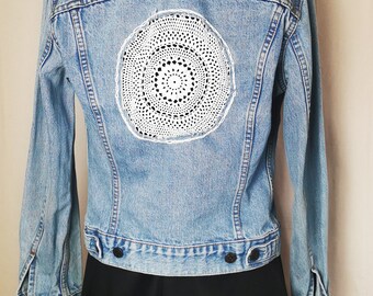 Vintage Levi's-Jacke mit originaler Doily-Stickerei