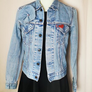 Veste Levi's vintage customisée originale broderie napperon image 3