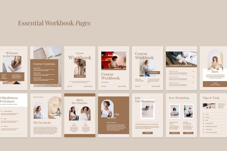 56-page Workbook Template: Canva & Indesign Coaching Worksheets - Etsy ...