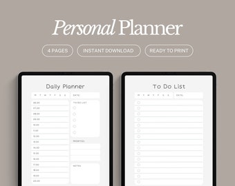 Digital Personal Planner, Weekly Planner Printable, Digital Planner, GoodNotes Digital Planner, Printable Daily Planner