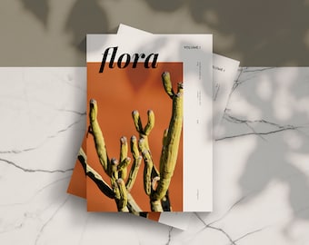 Flora Brochure Template: Modern InDesign Magazine (A4 & US Letter)