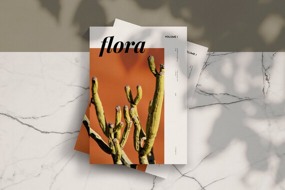 Flora Brochure Template: Modern InDesign Magazine (A4 & US Letter)