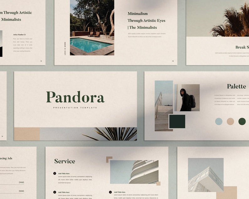 Pandora Minimalist Keynote Template Lookbook Catalogue Ebook Brochure image 1