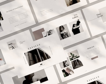Zaville - Plantilla minimalista de PowerPoint / Lookbook / Catálogo / Ebook / Folleto