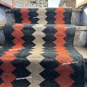 Jute Stair Runner Rug, Long Stairs Runner Rug, Traditional Runner Rug, Entryway Stair Runner, Kilim Stair Runner, Runner For Home Stairs