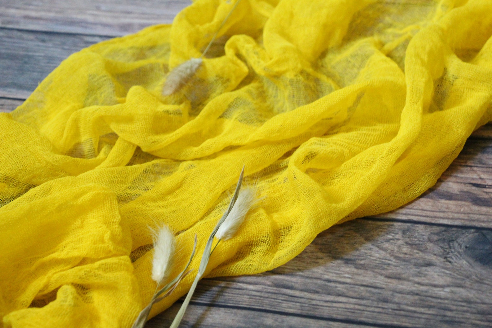 Cotton Table Runner Yellow Cheesecloth Lemon Cotton Boho Etsy