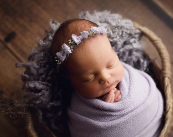 Baby Headband Ivory Beige Vintage Headband Shabby Headband Baby Bows girl Headband Hair bow Flower Headband Newborn Headband