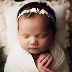 Wunderschönes Stirnband, Baby Blume Halo, Neugeborenen Fotografie Requisite, Fotoshooting Accessoire, Raffhalter für Säuglinge