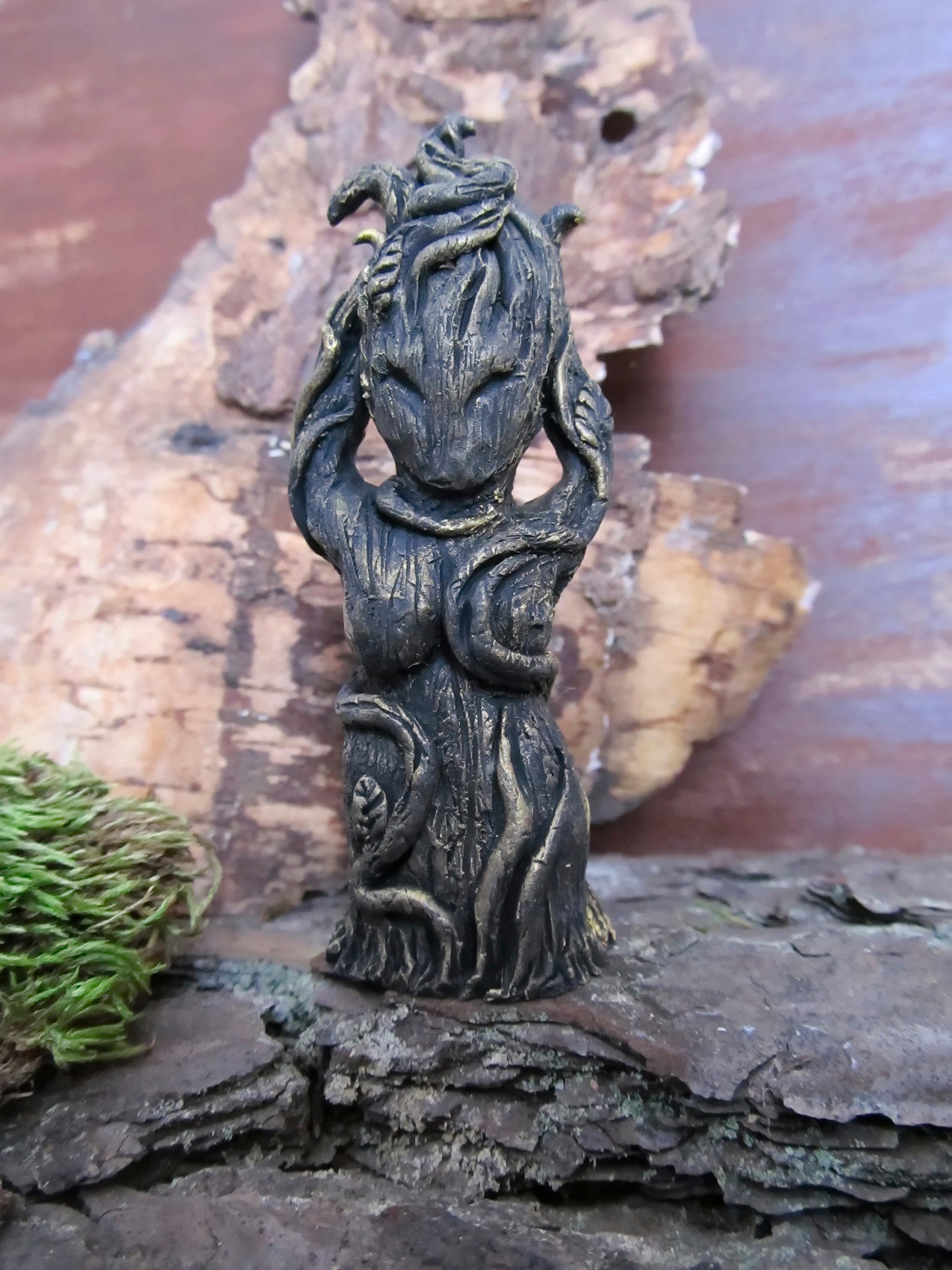 Dryad figurine Forest nymph Spirit Patroness tree Goddess Gaia Etsy