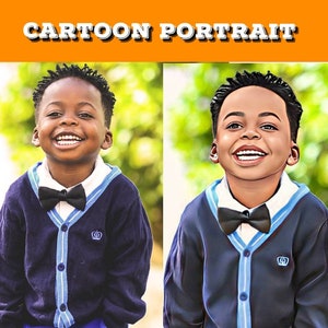 Transform Your Child's Photo into a Unique Cartoon Portrait!